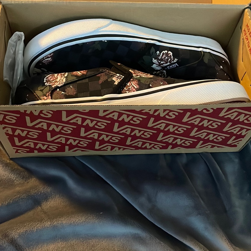 Vans sz6 flowers and checks